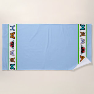 Serviette De Plage Papillons bleus (Collection Bridget)