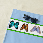 Serviette De Plage Papillons bleus (Collection Bridget) (En situation)