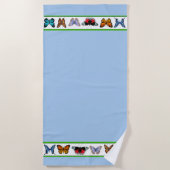 Serviette De Plage Papillons bleus (Collection Bridget) (Devant)