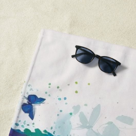 Serviette De Plage Papillons colorés 1 (En situation)
