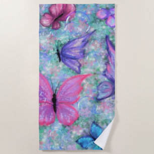 Serviette De Plage Papillons colorés Flying Beach Towel - Joie
