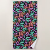 Serviette De Plage Papillons colorés Imprimer (Devant)