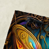 Serviette De Plage Papillons de bronze sur Aqua Blue (En situation)