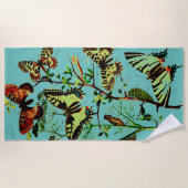 Serviette De Plage Papillons français (Devant)