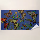 Serviette De Plage Papillons français (Devant)