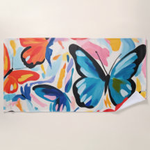 Papillons peinture abstraite.