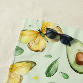 Serviette De Plage Papillons verts d'avocat Anniversaire (En situation)