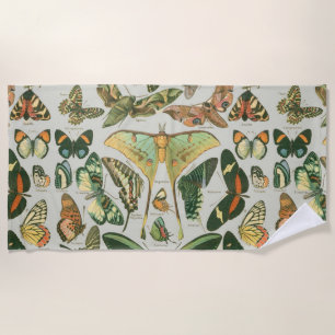 Serviette De Plage Papillons Vintages papillons d'antiquités Art