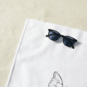 Serviette De Plage Papillons volants bleus Morpho (En situation)