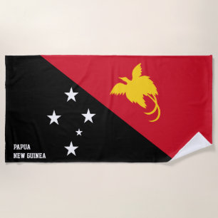 Serviette De Plage Papouasie-Nouvelle-Guinée Drapeau Splendide patrio