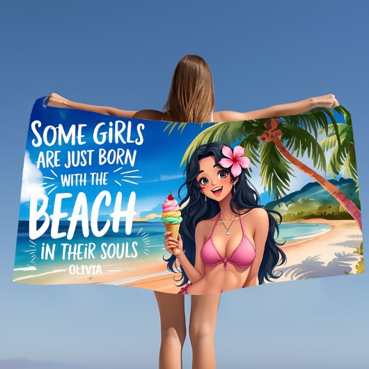 Serviette De Plage Pâque rose Sorbet | Été tropical