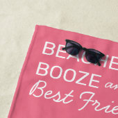 Serviette De Plage Pâque rose Sorbet | Plage d'été tropicale (En situation)