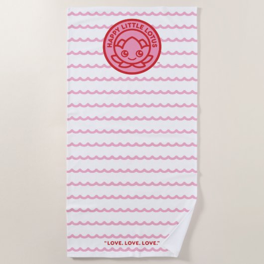 Serviette de plage par Happy Little Lotus (Devant)
