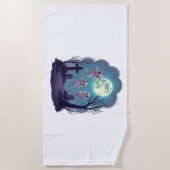 Serviette De Plage Parade de chat fantôme (Devant)