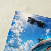 Serviette de plage Paradis des dauphins (En situation)