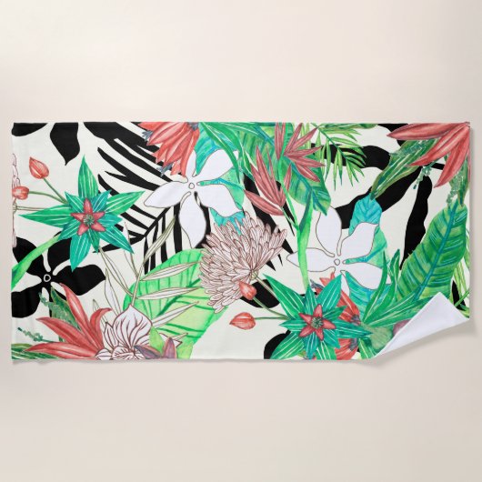 Serviette De Plage Paradis floral II (Devant)