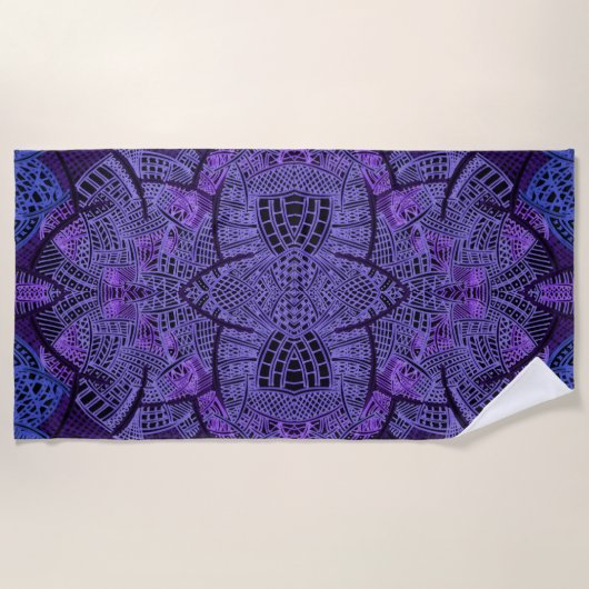 Serviette De Plage Paradis pourpre (Devant)