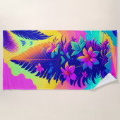Serviette De Plage Paradis tropical Floral (Devant)