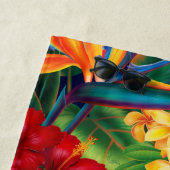 Serviette De Plage Paradis tropical Floral hawaïen (En situation)