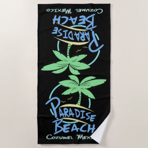 Serviette De Plage Paradise Beach Cozumel Mexique Croisière Vacances