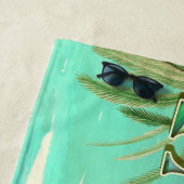 Serviette De Plage Paradise Carte Postale Style Amusant dans la servi (En situation)