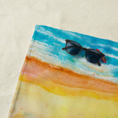 Serviette De Plage Parapluies dans le sable (En situation)
