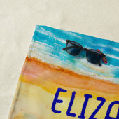 Serviette De Plage Parapluies dans le sable (En situation)