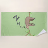 Serviette De Plage Paresse de sommeil (Devant)