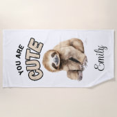SERVIETTE DE PLAGE PARFAITE PERSONNALISÉE (Devant)