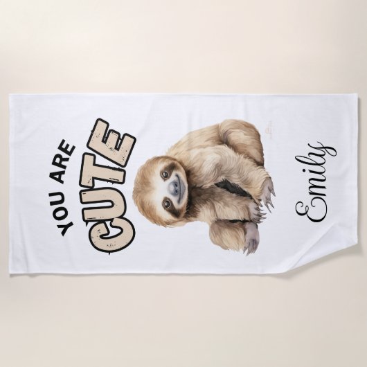 SERVIETTE DE PLAGE PARFAITE PERSONNALISÉE (Devant)