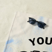 SERVIETTE DE PLAGE PARFAITE PERSONNALISÉE Vert & B (En situation)