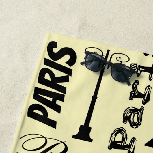 Serviette De Plage Paris (En situation)