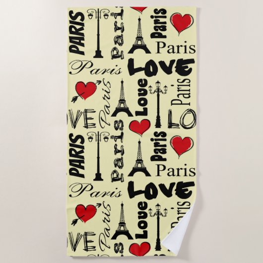 Serviette De Plage Paris (Devant)