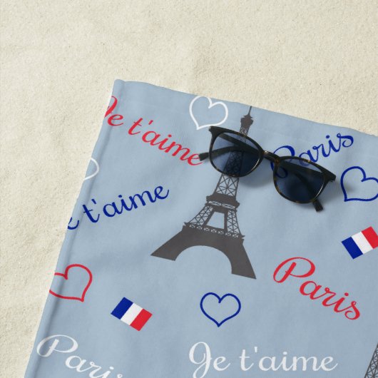 Serviette De Plage Paris (En situation)