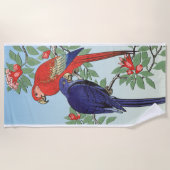 SERVIETTE DE PLAGE PARROIS BLEU ROUGE (Devant)