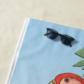SERVIETTE DE PLAGE PARROIS BLEU ROUGE (En situation)