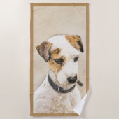 Serviette De Plage Parson Jack Russell Terrier Peinture - Chien Art (Devant)