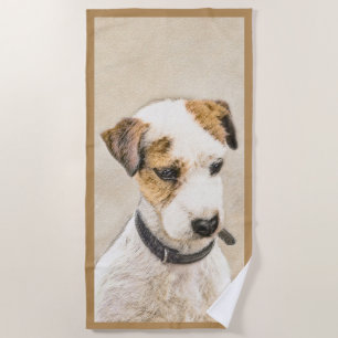 Serviette De Plage Parson Jack Russell Terrier Peinture - Dog Art