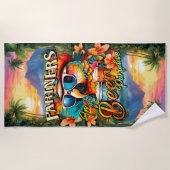 Serviette De Plage Partenaires dans Beer Paradise Parrot Tropical (Devant)
