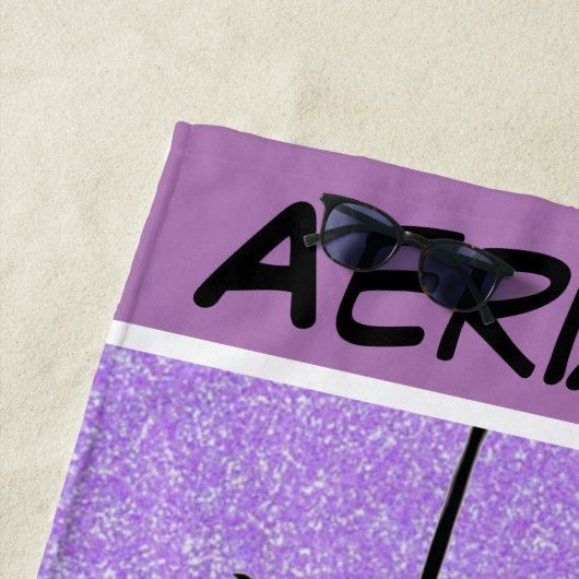 Serviette De Plage Parties scintillant Aerialist Purple (En situation)