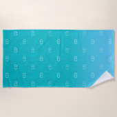 Serviette De Plage parties scintillant bleue turquoise aqua vert mer  (Devant)