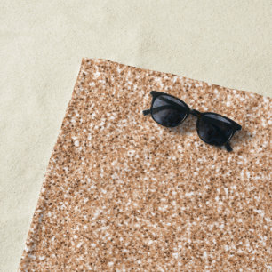 Serviette De Plage Parties scintillant de broche Rose Gold Blush Glit