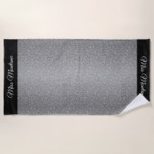 Serviette De Plage Parties scintillant de plage style Miss America (Devant)