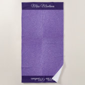 Serviette De Plage Parties scintillant de style Miss America Pageant  (Devant)