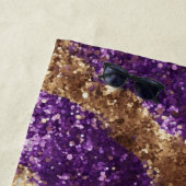 Serviette De Plage Parties scintillant d'étincelle d'or pourpre (En situation)