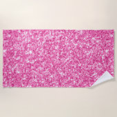 Serviette De Plage Parties scintillant Faux Rose clair (Devant)
