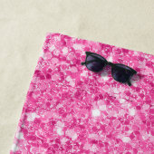 Serviette De Plage Parties scintillant Faux Rose clair (En situation)