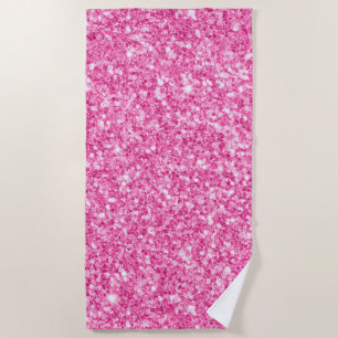 Serviette De Plage Parties scintillant Faux Rose clair