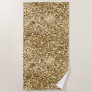 Serviette De Plage Parties scintillant Gold Confetti