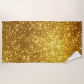 Serviette De Plage Parties scintillant Gold de luxe (Devant)